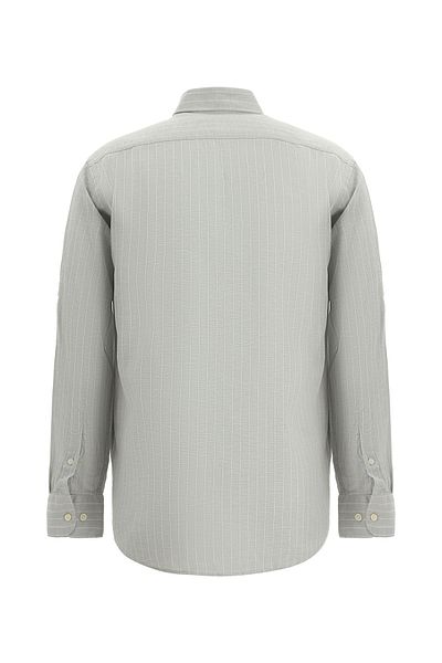 Kiğılı Long Sleeve Regular Fit Striped Sports Linen Shirt