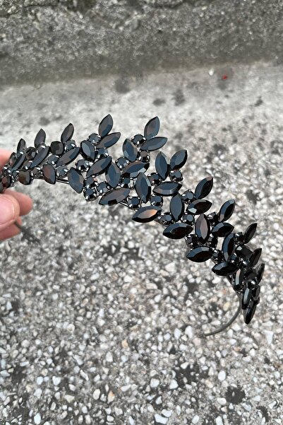 Hobigram Regina Black Bridal Henna Crown Special Occasion Accessory Women's Crown Hair Accessory – Crown, Crystal Stone