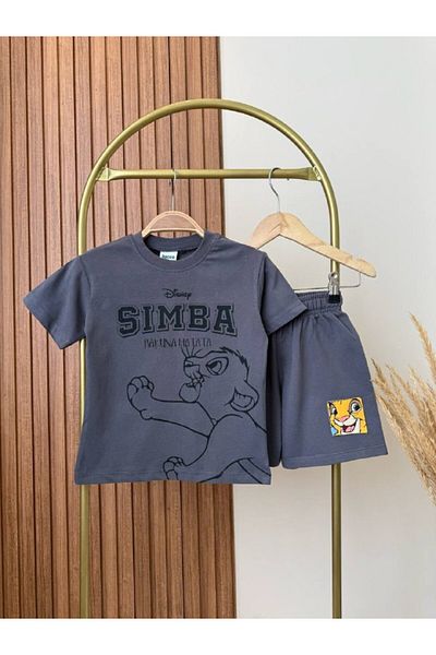 morpembej kadın erkek çocuk Boys Cotton Crew Neck Printed Tshirt and Shorts Bottom Top Set