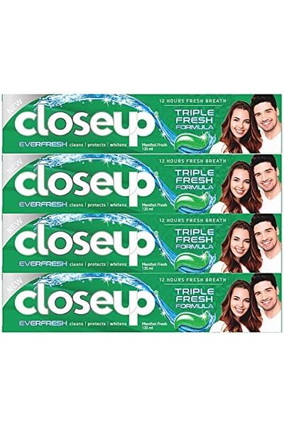 Closeup Close-Up Menthol Fresh Toothpaste, 120ml (Pack of 4)