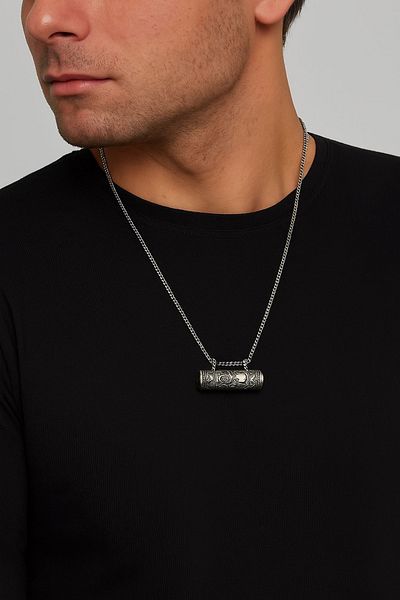 Herşey Nota Waterproof Large Size Amulet Cevşen Necklace with Prayer Inside – Pop-Up Cover