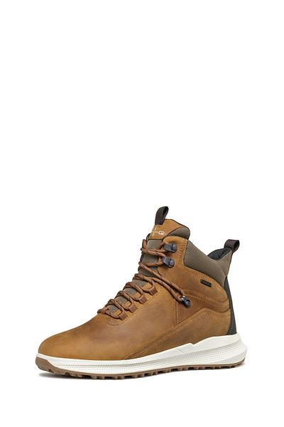 Geox Men's Tan Lace-Up Leather Boots U46E0C0Ff11C6001