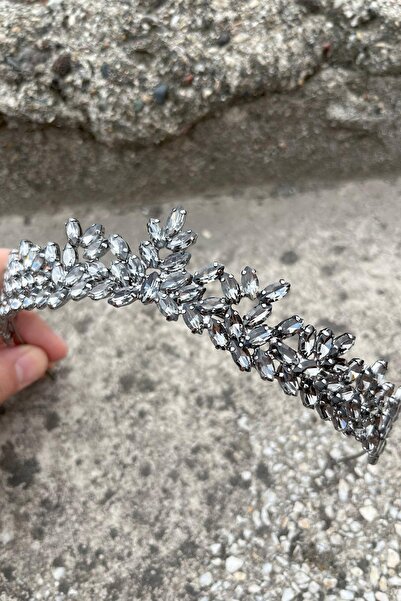 Hobigram Silvana Anthracite Bridal Henna Crown High Quality Special Occasion Accessory Women's Crown Hair Accessory