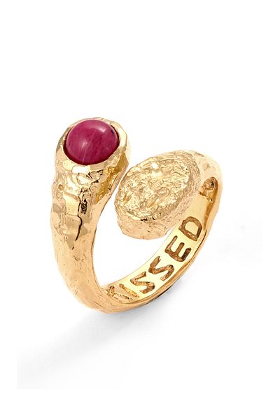 HAZE & GLORY Ring Ring mit Steinen 925 Sterling Silber Damenring für Frauen Edelsteinkugel mit Onyx 54mm Ornamen