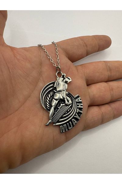 Herşey Nota Muay Thai Emblem – Traditional Martial Arts Unisex Necklace (with 60cm Chain)