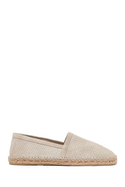 Derimod Men's Beige Suede Leather Espadrille 25Sfd770214