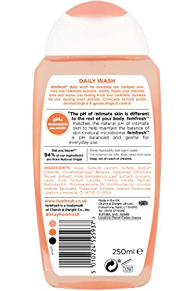 Femfresh Everyday Care Daily Intimate Wash – pH Balanced, Soap-Free with Aloe Vera & Calendula –