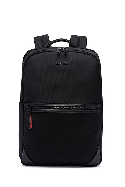 Derimod D-Pack Men's Black Fabric Backpack 25Sbd30226F
