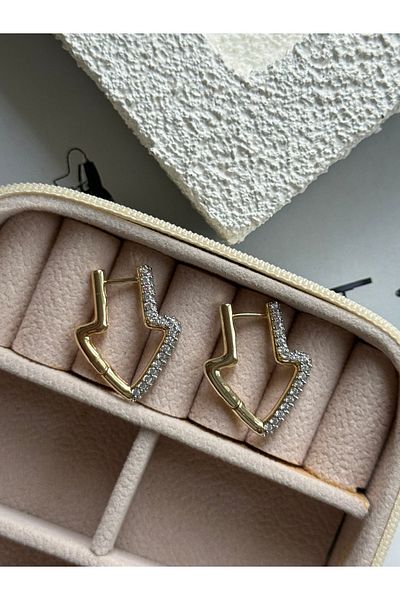 Rossetto Atelier أقراط سهم حجرية مستوردة