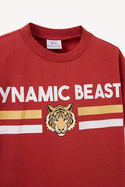 DeFacto Baby Boy Crew Neck Printed Short Sleeve T-Shirt E1067A525Sm