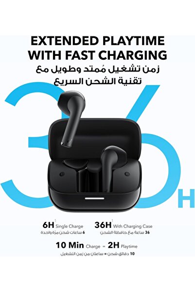 Generic Soundcore K20i by Anker — Semi-in-Ear Bluetooth Earbuds, 36H Playtime, ENC, IPX5 (Black)