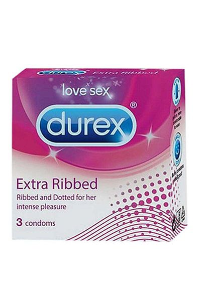 Durex Extra Ribbed Condoms - Pack of 3