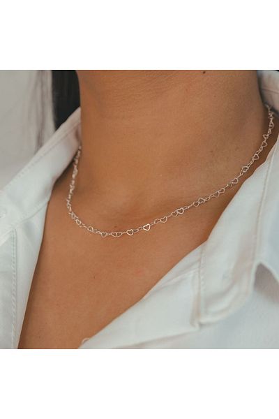 sleyshop Heart Chain Elegant Necklace