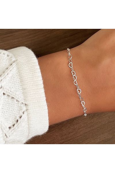 sleyshop Elegant Chain Bracelet with Heart