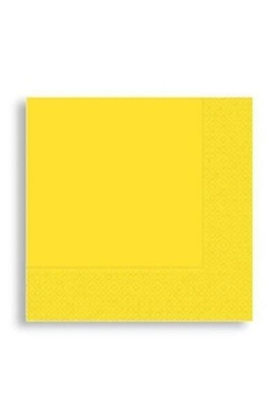 Ambalaj Evi Yellow Paper Napkin 20 Pieces Birthday Party Napkin