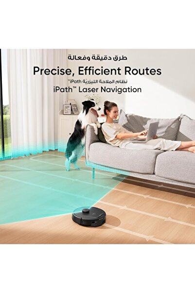 eufy L60 Hybrid Robot Vacuum Cleaner with Mop, 5,000 Pa Suction, iPath Laser Navigation