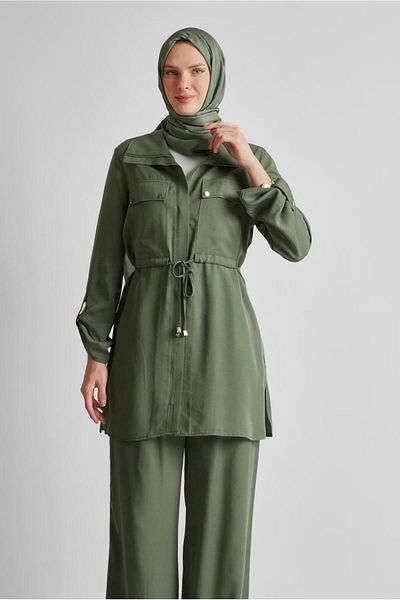 Alvina Lace up Pants Suit 45642