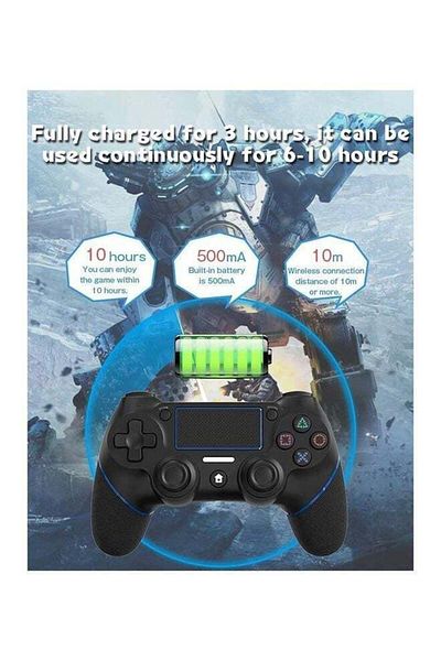 fulina Wireless Game Controller Compatible with Playstation 4,Precision Control,Black