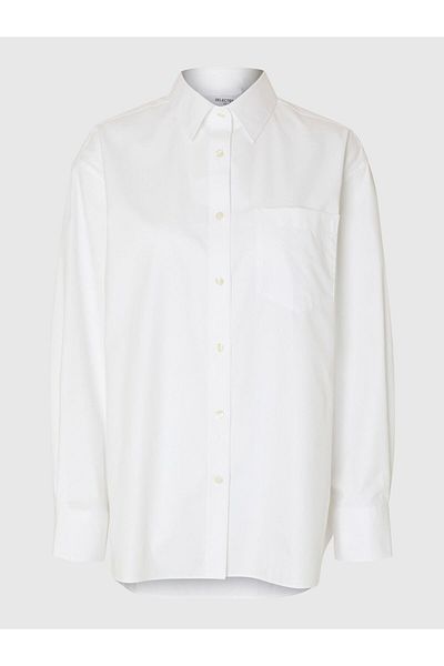 Selected Femme Langarmhemd Oversized Baumwoll