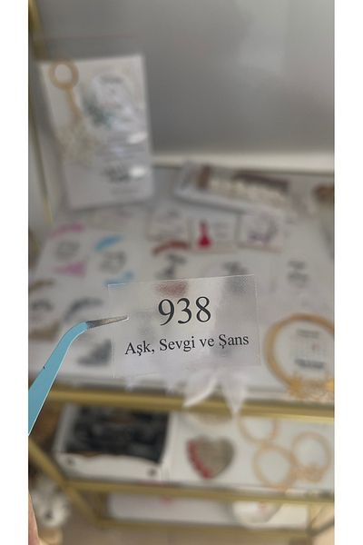 ARLetikettasarım Transparent Label 938 Love, Love and Luck Written 4X2.5 cm 108 Pieces - Arletikettasarim