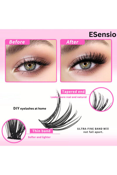 ESensio Set Gene False Individuale Tip Smoc 240p Adeziv, Penseta Perie Incluse