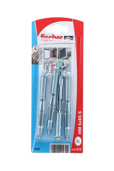 Fischer 8-Piece Metal Cavity Fixing HM 5 x 65 S with Screw