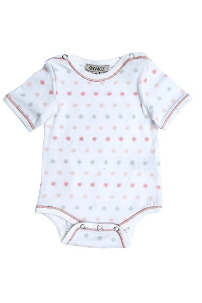 Ozmoz By Mukadder Özden Organic Sun Patterned Short Sleeve Baby Girl Bodysuit