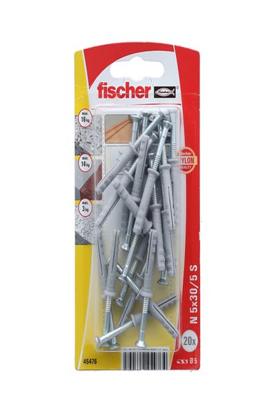 Fischer Hammerfix N 5 x 30/5 S with Countersunk Head Screw