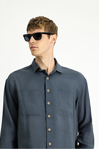 Kiğılı Cămașă oversize cu mânecă lungă din amestec modal