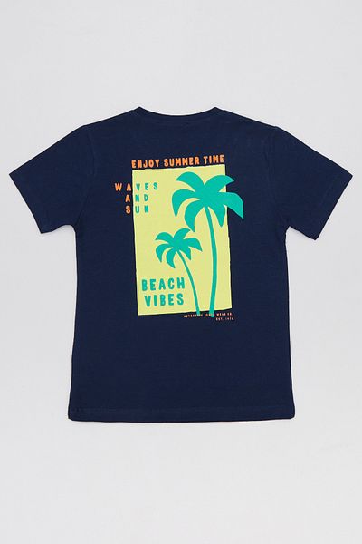 Fulla Moda 100% Cotton Back Printed Boy's T-Shirt