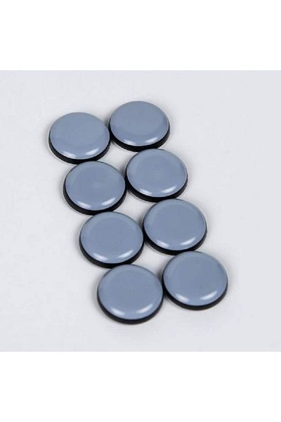 Magic Sliders 8-Piece Round Floor Sliders Grey 1inch