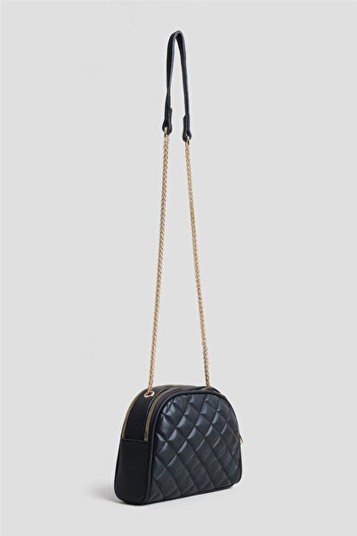 Armine Quilted Strap Shoulder Bag - 367 Black