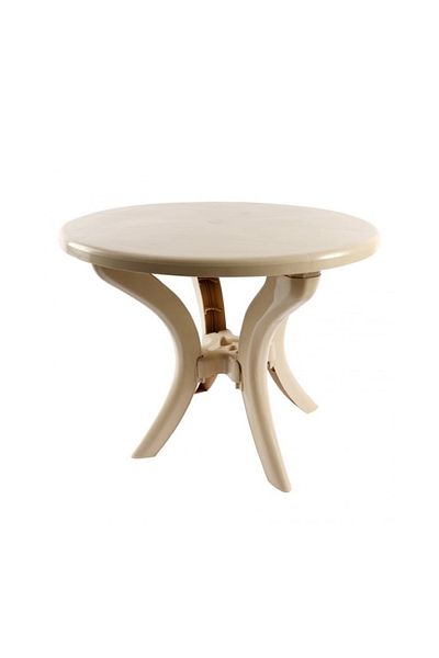 rexa Syrian Round Plastic Table – 90x90x71 cm Durable & Easy-to-Assemble