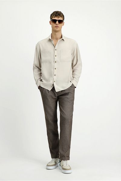 Kiğılı Long Sleeve Oversize Modal Blend Shirt