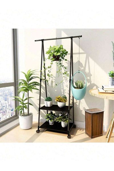 fulina Metal Clothes Rack, With 4 Swivel Wheels, 160x55x42cm, Rustproof, Hanger, for Balcony/Outdoor