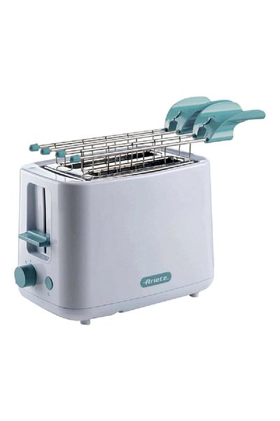 ARIETE 2-Compartments Stainless Steel Construction Qubi Toaster White and Grey