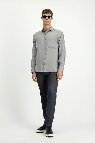 Kiğılı Long Sleeve Oversize Modal Blend Shirt
