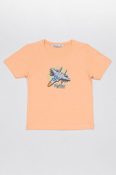 Fulla Moda 100% Cotton Space Shuttle Printed Crew Neck Boy's T-Shirt
