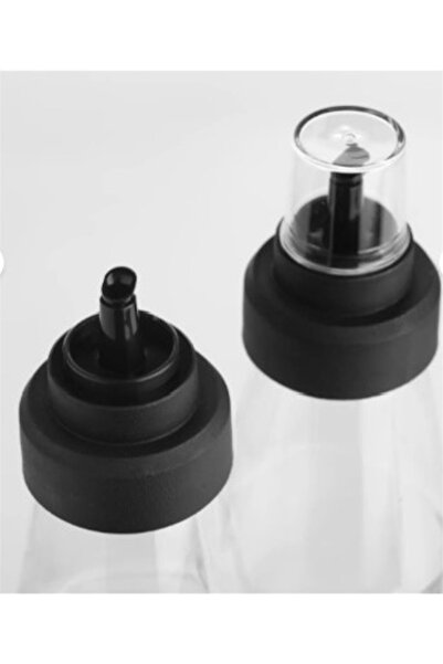 Bayev 2 Pieces 720 ml Large Size Smart Sippy-Free Glass Oil Pot Oil Vinegar Set