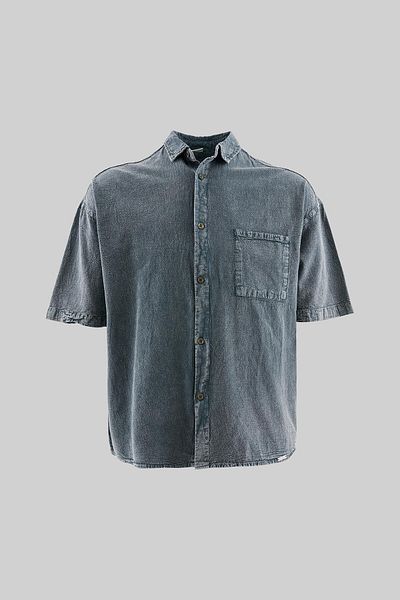 Machinist Men's Effected Washed Basic Ghost Shirt