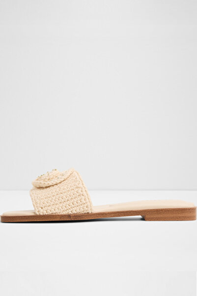 Aldo Sabbia - Women's Textile Light Beige Flat Slippers