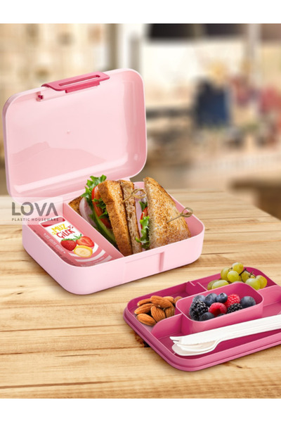 LOVA PLASTİK Bölmeli Çocuk Beslenme Kabı