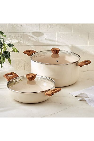 rexa Non-Stick Cookware Set – Durable Cooking 3 Pots & 1 Pan for Everyday Use