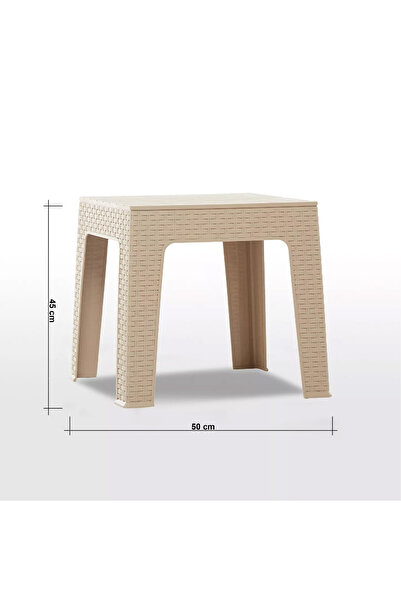 rexa Loft Tea Table – 50x50x45 cm Fixed Polypropylene Table for Dining & Living Spaces