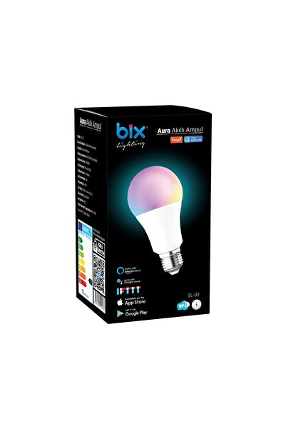 Bix Aura 12w Led Rgb Wifi-bluetooth Uzaktan Kontrollü Akıllı Ampul