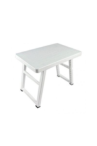 rexa Folding Plastic Table – White Long Leg, 72x48x56 cm Durable & Portable Design