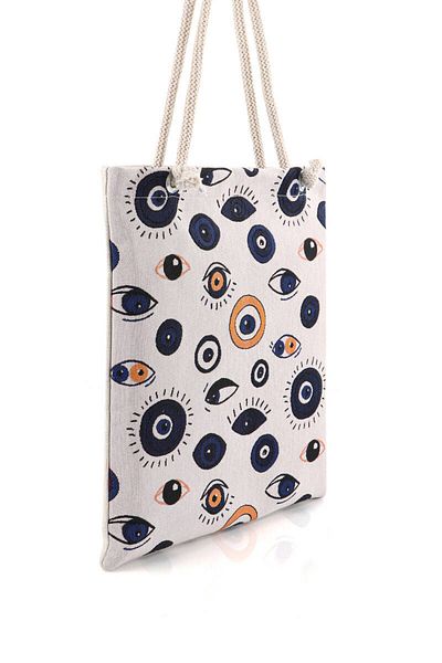 Bursa İpek Eye Pattern Tapestry Shoulder Bag