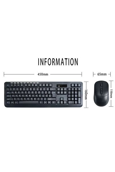 OMC Wireless 2.4G mouse and keyboard kit, for desktop use for computer or laptop