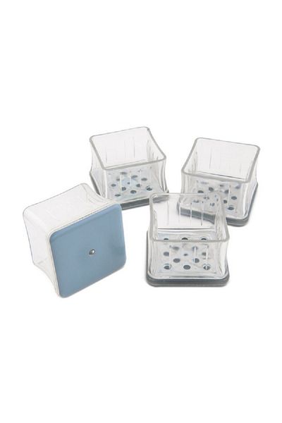 Magic Sliders Square Shape Rubber Felt Pad Set Clear