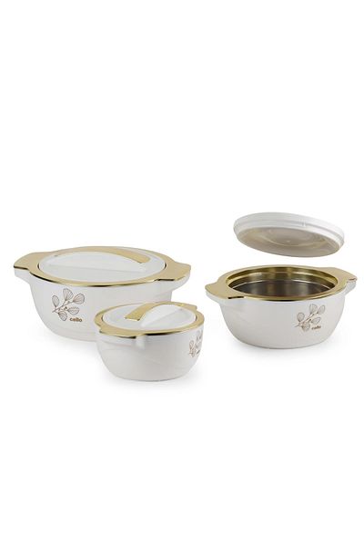 rexa 3-Piece Plastic Dining Set – Durable lid, Bowl for Daily Use or Outdoor Dining